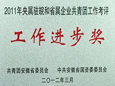 2011年度央屬駐皖和省屬企業(yè)共青團(tuán)工作考評工作進(jìn)步獎